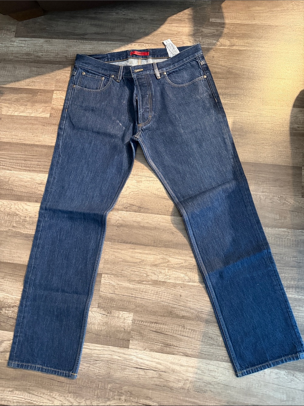 Hugo Boss Classic Men's Straight-Leg Jeans in Dark Blue